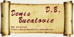 Denis Bucalović vizit kartica